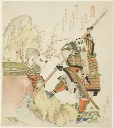 Sima Guang e Shibata Katsuie, da série "Five Sibling Pictures of China and Japan for the Zakurogaki Group (Zakurogaki-ren goban no uchi wakan e-kyodai)"