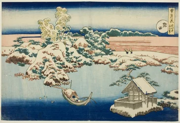 Neve no rio Sumida, da série «Neve, Lua e Flores»