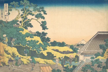 Surugadai em Edo Toto Sundai, da série Trinta e seis vistas do Monte Fuji Fug..., ca. 1830-32.