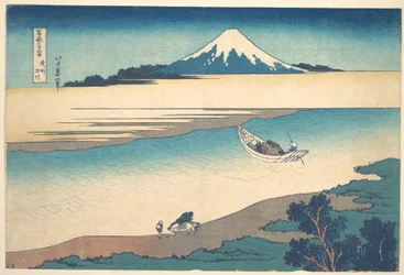 O rio Tama, na província de Musashi (Bushū Tamagawa), da série «Trinta e seis vistas do Monte Fuji» (Fugaku sanjūrokkei)