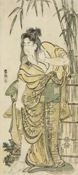 O ator Ichikawa Komazo como uma mulher de cabelos desgrenhados, c.1791