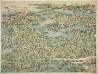 Os lugares famosos do Tokaido numa só vista (Tokaido meisho ichiran)