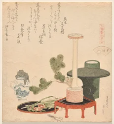 As conchas florais, da série Genroku Poem-Shell Matching Game