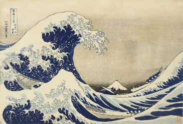 A Grande Onda de Kanagawa, c.1830 (impressão em xilogravura)
