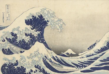 A Grande Onda de Kanagawa, c.1830 (impressão em xilogravura)
