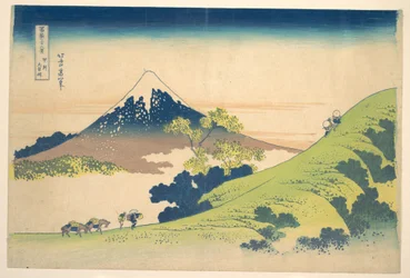 A Passagem de Inume, na província de Kai (Kōshū Inume tōge), da série «Trinta e seis vistas do Monte Fuji» (Fugaku sanjūrokkei)