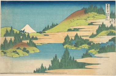 O Lago de Hakone, na província de Sagami (Sōshū Hakone kosui), da série «Trinta e seis vistas do Monte Fuji» (Fugaku sanjūrokkei)