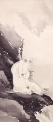 Macaco Branco (tinta sobre seda)