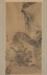 Águia a atacar um puma, 1885