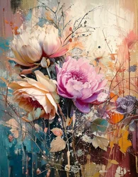 Abstração floral pintada