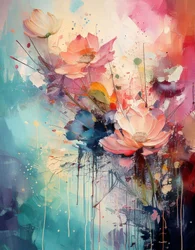 Flores abstratas vibrantes