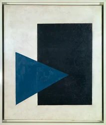 Quadrado preto, triângulo azul
