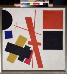 Composição Abstrata. Pintura de Kasimir Severinovich Malevich (Malevich, Malevic) (1878-1935), óleo sobre tela