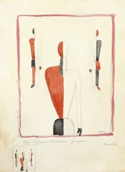 Três figuras suprematistas, c. 1921-2