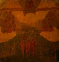 Triunfo dos Céus, estudar para um fresco