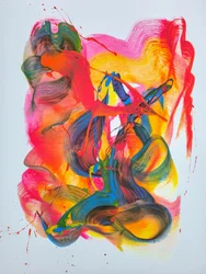 Fluxo abstrato vibrante