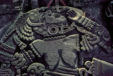 Américas; arqueologia; México; Templo Mayor; Grande Templo dos Astecas; Coyolxauqui, 2010 (foto)