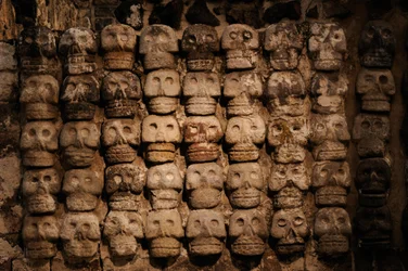 Os maiores astecas, MM7677, Cidade do México, México, Museu Templo Mayor, Fotos do sítio, Tzom..., 2008 (foto)