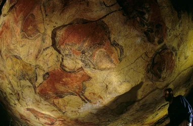 A galeria dos bisontes, Gruta de Altamira, Espanha, 2000 (foto)