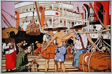 Penang, British Malaya (cor litho)