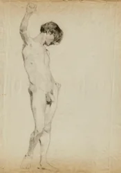 (Sem título) (Estudo de um nu masculino em pé)