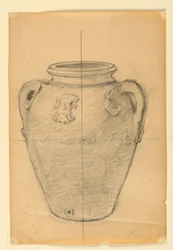 Estudo para vaso, "As fontes de riqueza", Union Trust Company Building, Cleveland, OH