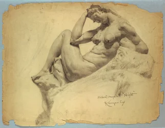 Estudo da "Noite" de Michelangelo