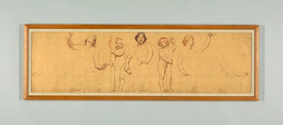 The Common Law, Estudo para Painel Esquerdo de "The Reign of Law", Frieze for Appellate Court, Nova York