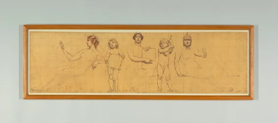 The Statute Law, Study for Right Panel of "The Reign of Law", Frieze for Appellate Court, Nova York