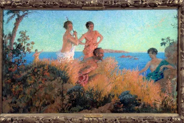 Pintura de Cena Antiga por Xavier Roussel Ker (1867-1944)