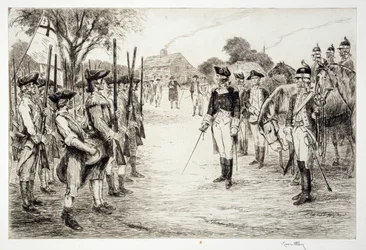 George Washington e as suas tropas