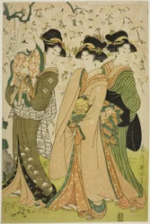Árvores famosas na capital oriental: A cerejeira em Naruko (Toto meiboku Naruko no sakura)