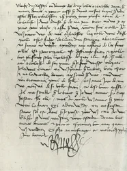 Carta do Rei René de Anjou, século XV, 1934.