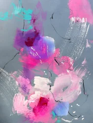Flores abstratas e vibrantes