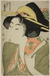 Gueixa Edo, da série "Guia de estilos femininos contemporâneos (Tosei onna fuzoku tsu)"