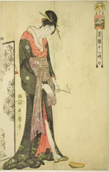 Hora do Boi [2am] (Ushi no koku), da série "As Doze Horas em Yoshiwara (Seiro juni toki tsuzuki)"