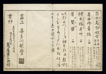 Momo chidori (Myriad birds), conhecido como o Bird Book, 1790 (ukiyo-e)