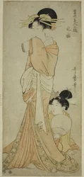 Northern Quarter (Hokkoku), da série "Three Amusements of Contemporary Beauties (Tosei bijin sanyu)"