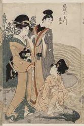 Província de Omi da série Fashionable Six Jewel Rivers (Furyu Mu Tamagawa)