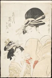 Shinohara da Tsuruya, as kamuro Wakaba e Chieda