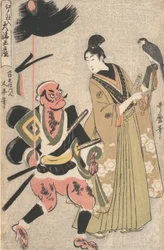 Souvenir Paintings from Otsu, estocado em Edo Edo shi-ire Otsu miyage Foot-soldier ..., ca. 1802-3.