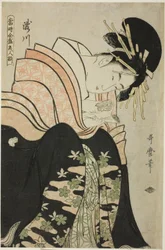Takigawa, da série "Array of Supreme Beauties of the Present Day (Toji zensei bijin zoroe)"