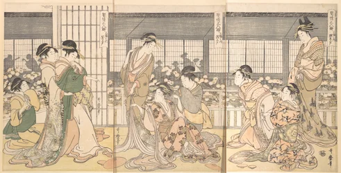 Três Courtesans Intoxicadas, 1790s.
