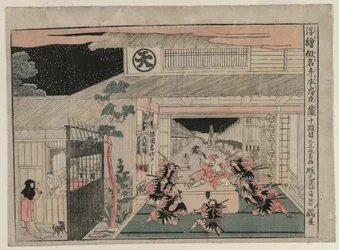 Chushingura: Ato X da série Perspective Pictures para The Treasure House of Loyalty, c. 1790