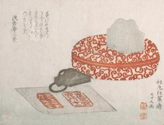 Selos e um Recipiente de Verniz Esculpido para Tinta de Vedação, 1817.