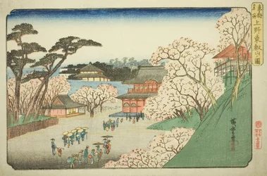 Templo Toeizan em Ueno (Ueno Toeizan no zu), da série "Lugares Famosos na Capital Oriental (Toto meisho)"