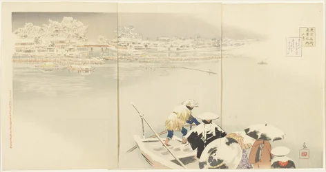 Fevereiro: Monte Matsuchiyanma ao entardecer na neve, março de 1896