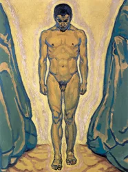 Stehender Jüngling - Jovem de pé ... (óleo sobre tela)