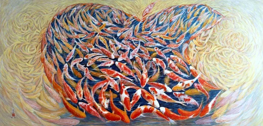 I Am the Best, 2013 (guache oriental em papel de arroz)