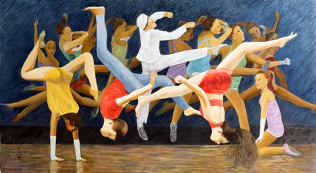 Precious Children, 2014 (guache oriental em papel de arroz)